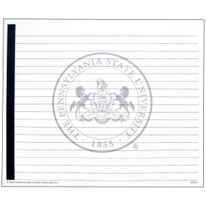 ruled notepad with The Pennsylvania State University Seal